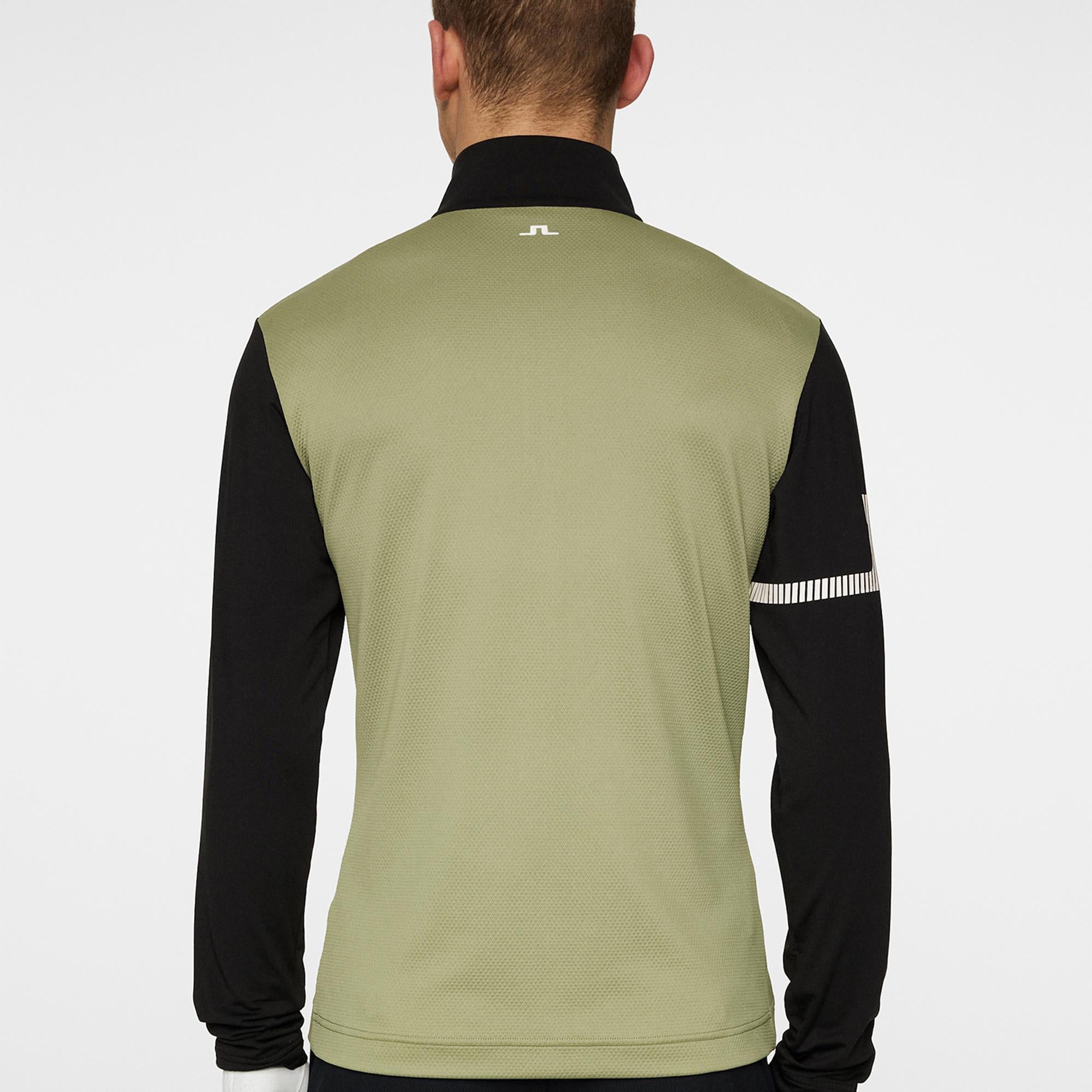 J Lindeberg Heath Strike Mens Golf Mid Layer Oil Green